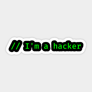 I Am A Hacker Sticker